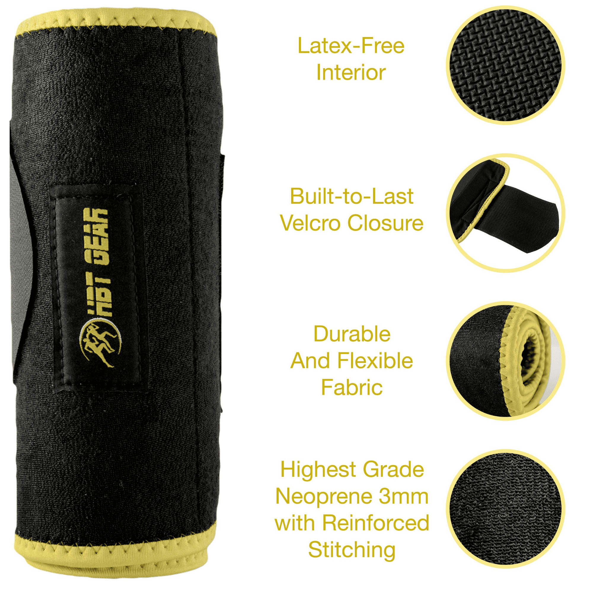 HBT Gear Waist Trimmer Belt Neoprene Waist Trainer for Women Men Includes Attachable Phone Holder