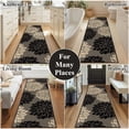 thumbnail image 2 of MeyJey Kitchen Rug 24"x71", Non Slip Washable Absorbent Runner Rug Floor Mat for Kitchen Front of Sink Laundry Hallway, Black/Beige, 2 of 9