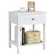 thumbnail image 1 of Costway Mesita de noche con cajón y repisa, mesita con 2 niveles, mesa en estilo simple y moderno, complemento de decoración multifuncional para salón dormitorio pasillo, fácil de montar, negro, 1 of 4