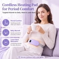 thumbnail image 3 of TeSabMi Cordless Heating Pad for Period Cramps, Portable Menstrual Heating Belt with 6 Heat Levels, 6 Vibration Modes, Gift for Women Her Purple, 3 of 11