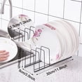 6-piece kitchen cabinet organizer pot lid rack stainless steel reusable ...