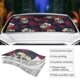 thumbnail image 5 of Bingfone Roses Skulls Car Windshield Sun Shade Protector Keep Your Vehicle Cool Sun Shield Visor Cover Foldable For Car Truck Suv-Small, 5 of 9