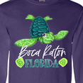 thumbnail image 4 of Inktastic Boca Raton, Florida Happy Sea Turtle Long Sleeve T-Shirt, 4 of 5