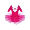 thumbnail image 5 of iiniim Toddler Girls Tutu Dress Ballet Dance Leotard Short Sleeves Tulle Dress Gymnastics Bodysuit, 5 of 7