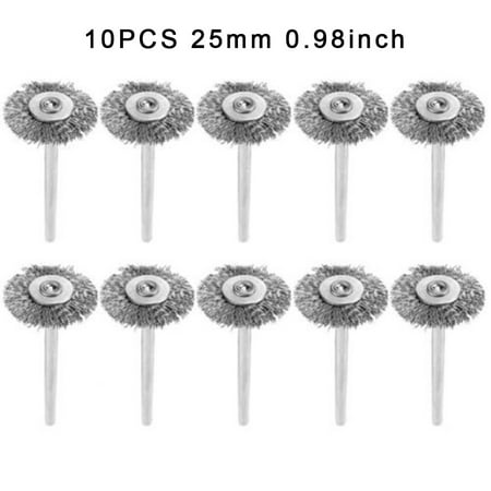 

BAMILL 10X 25mm Stainless Steel Wire Brush Polishing Wheel Disc For Grinder Rotary Tool