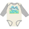 thumbnail image 3 of Inktastic My First Easter Cuddly Blue Bunny Boys or Girls Long Sleeve Baby Bodysuit, 3 of 5