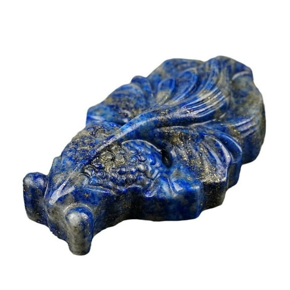 Natural Crystal Raw Stone Carved Koi Fish Figurine for Wealth, Prosperity, and Good Luck