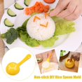 thumbnail image 2 of Half Round Rice Spoon Silicone Mold Chinese Rice Spoons Sushi Dessert, 2 of 9