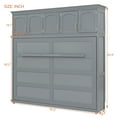 thumbnail image 5 of Wall Murphy Bed with Top Cabinets, Convertible Fold Bed with Storage, Hidden Full Size Bed, Gray, 5 of 7