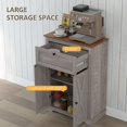 thumbnail image 3 of Armoire de Rangement Style Ferme Gris Lavé, Buffet Bahut en MDF avec Tiroir et Tablette Réglable à 2 Niveaux, Armoire d'Accent 23.6 Pouces L x 11.8 Pouces P x 34.4 Pouces H pour Salon Ou Cuisine, 3 of 7