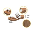 thumbnail image 6 of hlysgo Womens Flat Sandals with Arch Support Adjustable Straps Comfortable Summer Walking Casual Flip Flops White 6.5, 6 of 6