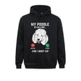thumbnail image 2 of Mi caniche me llama, debo irme, divertida mascota, amante de los perros, dueño, sudaderas con capucha con estampado navideño para hombres, sudaderas con capucha acogedoras, caprichosas, 2 of 5