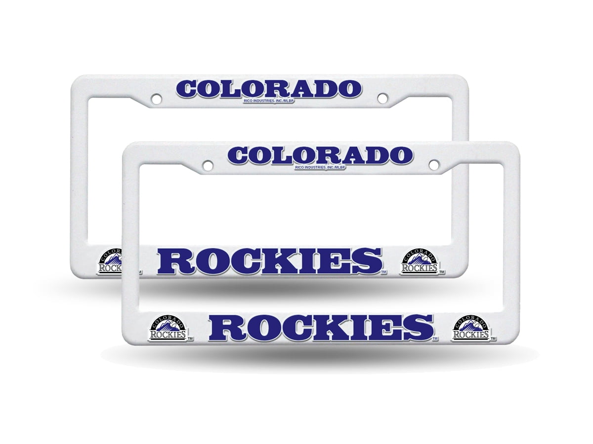 Colorado Baseball Rockies Raised Letter White Plastic (Set of 2) License  Plate Frames - Walmart.com