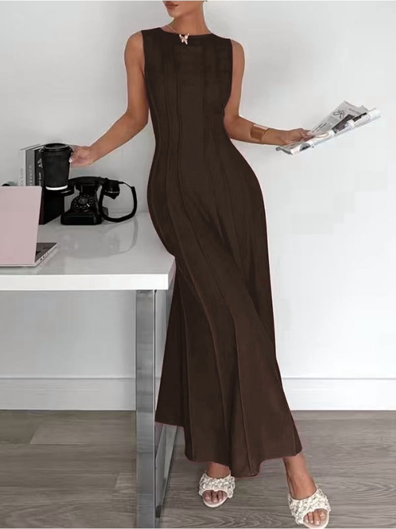 brown modest dresses Dark Brown Modest Gown 47261KKH