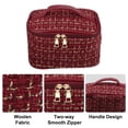 thumbnail image 3 of Unique Bargains Floral Makeup Bag Zipper Flower Cosmetic Pouch Red, 3 of 7
