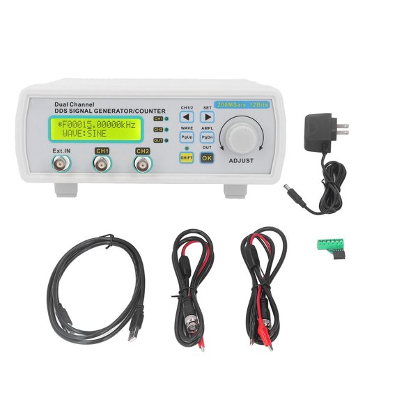 Generador de señal, DC5V Contador de señal LCD Generador de señal de doble canal Pantalla LCD Generador de señal Diseño aerodinámico NikouMX herramienta