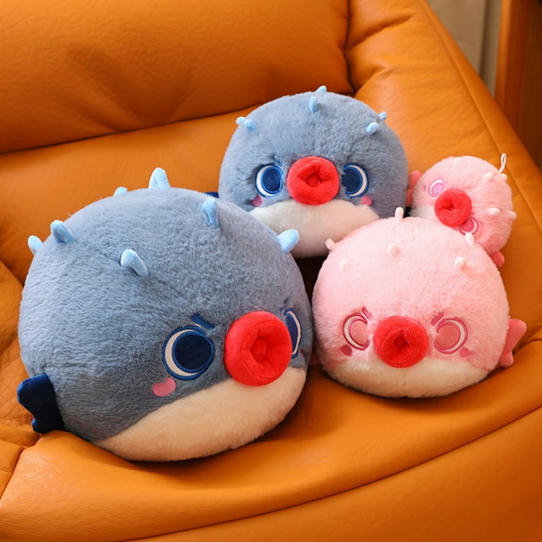 Puffer top fish pillow