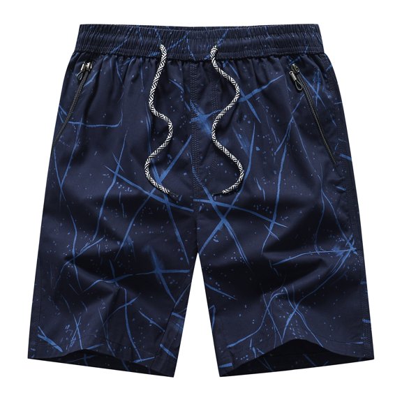 Honeeladyy Men Plus Size Shorts Summer Five-Point Casual Beach Trousers Elasticated Sweatpants