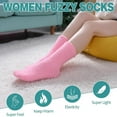 thumbnail image 3 of 5 Pairs Soft and Comfortable Warm Socks, Women's Fluffy and Comfortable Sleep Socks, Solid Color Women's Round Neck Socks, Winter Christmas Socks, Suitable for Daily Wear in Winter, 3 of 8