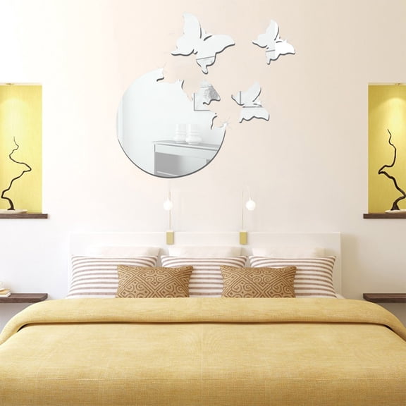 Hohaski Wall Stickers Mirror Self-adhesive Decorative Background - Soft Mirror Stickers for a Unique Home Makeover, Perfect for Any Room!