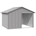 thumbnail image 1 of Dog House VidaXL, acero galvanizado duradero, resistente a la intemperie, gris, 1 of 7