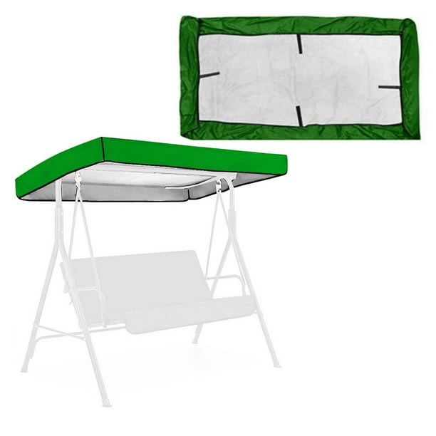 Funda resistente antidesgarro para columpio de jardín, protección superior contra la lluvia y el sol, 190 x 120 x 23 cm, toldo impermeable para patio trasero, Aestivo | Verde | AESTIVO
