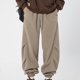 thumbnail image 1 of Puntoco Pantalones de jogging cargo con bolsillos y cintura elástica informales de diseño grueso y polar a la moda para hombre, 1 of 7