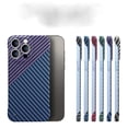 thumbnail image 2 of Case for iPhone 16 Pro Max Exposed Sides for Comfort, Fiber Pattern Designing, Shockproof Anti-fall Ultra Slim Thin Fit Rugged Hard Protective Frameless Design Phone Case Cover,Silver, 2 of 8