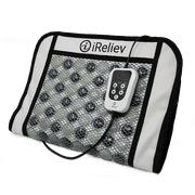 Far Infrared Heating Pad with Natural Jade for Pain Relief by iReliev for Back Pain, Arthritis, Cramp Relief Fast Heat Therapy Smart Controller Auto-Shutoff 24”x16” HC-2416 FSA HSA Approved Travel Bag