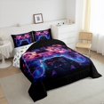 thumbnail image 3 of Feelyou Futuristic Game Console Queen Comforter Set, Glitter Gamepad Bedding Sets, Chic Abstract Stripes Reversible Bedding Comforter Set, Super Cozy Room Decor, 3pcs, 3 of 8