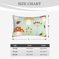thumbnail image 4 of Lsque Mushroom Bee Pattern Pillow Case – Soft & Cozy Throw Pillow Cover, Hypoallergenic Cushion Case for Sleeping Women with Envelope Closure-16"x24", 4 of 6