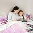 thumbnail image 5 of Manfei Kawaii Pink Snowman Full Size Comforter Sets for Kids, Merry Christmas Bedding Comforter Set, Cartoon Dots Xmas Tree Reversible Bedding Sets, Super Cozy Room Decor, 3-Piece, 5 of 8
