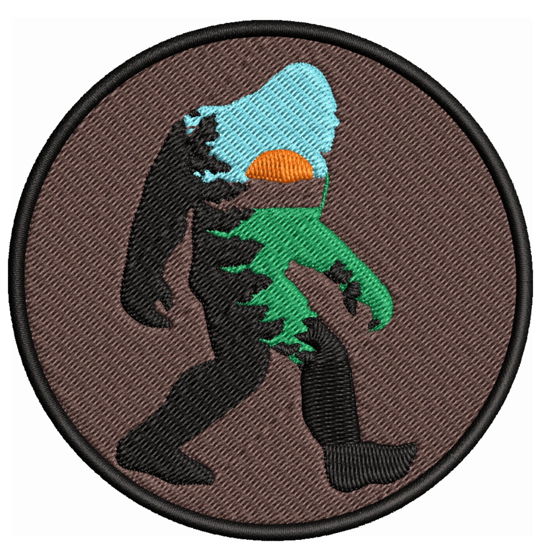 Bigfoot Sunset Embroidered Patch Iron/Sew-On Applique X-Files Cryptid Mystery