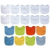 Neat Solutions Solid Terry Feeder Bibs - Boy - 18 Count