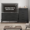 thumbnail image 6 of EastVita 6 Dresser for Bedroom Freestanding 46in Tall Drawer Dresser with Storage Wooden Closet Storage Chest for Living Room Bedroom Entryway Black, 6 of 7