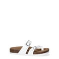 thumbnail image 5 of Time and Tru Women's Asymmetric Strap Flat Footbed Sandals, Sizes 6-11, Wide Width Available, 5 of 5