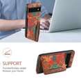 thumbnail image 5 of for Google Pixel 6 Pro Luxury Premium PU Leather + TPU Case with 3 Card Slots, Kickstand Back Case Floral Pattern Skin-Friendly Shock-resistance Cover for Google Pixel 6 Pro, Winter, 5 of 6