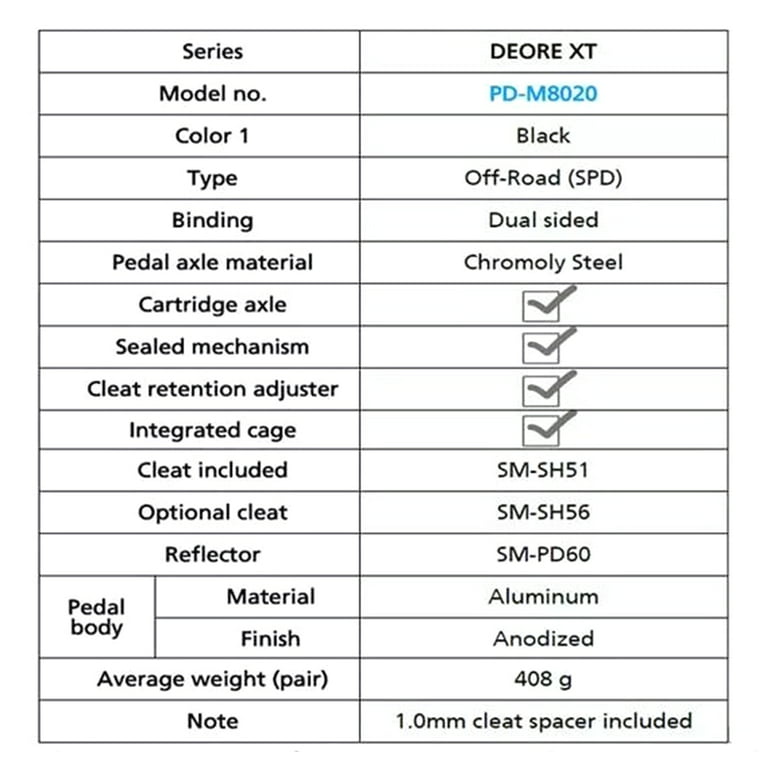 Pedales Shimano Xt M-8000/8100 — Scott