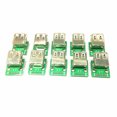 thumbnail image 2 of 10 Piezas USB 2. 0 Piezas De Reparación De Conector 4P Tipo A Para Soldadura Zulema Conector hembra USB de metal, 2 of 8