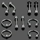 thumbnail image 3 of Piercing de cuerpo Sunnimix 10Pcs 16g 10mm 8mm, 3 of 8