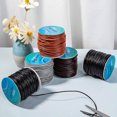 thumbnail image 4 of HAOAN 1Roll 21.9 Yards Genuine Round Leather String Cord 3mm Rope for Saddle Brown Leather String Cord for Making Necklaces Bracelets Braiding Wraps Crafts and Hobby Projects, 4 of 7
