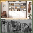thumbnail image 6 of Homieasy 5.3FT Wood Closet Organizer System with 12 Wood Drawers and 10 Shelves, Modular Walk-in Closets Storage Unit for Walk-in Closet, Bedroom, Black(3 Packs), 6 of 7