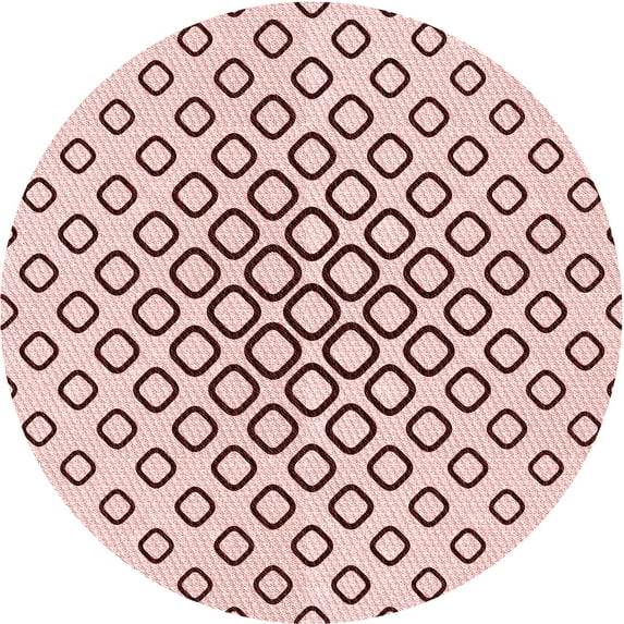 Ahgly Company Indoor Round Patterned IndianRed Area Rugs, 5' Round
