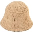 thumbnail image 5 of CoCopeaunts Women Bucket Hats Thick Warm Keeping Knitted Hat Autumn Winter Casual Fisherman Hat Solid Color Crochet Bucket Cap, 5 of 8