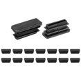 thumbnail image 1 of Uxcell 16 Pcs 1 1/8 x 3/8 Inch Tapones de Extremo Rectangulares para Postes de Tubo Metálico, Patas de Silla, Mesas, Estanterías, Negro, 1 of 6