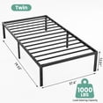 thumbnail image 6 of EDX 12 Inch Metal Platform Bed Frame with Steel Slats, No Box Spring Needed, Noise Free, Easy Assembly, Twin, 6 of 7