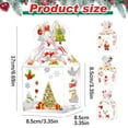 thumbnail image 3 of TXYRDXK 1 Pcs Christmas Clear Gift Bags Plastic Candy Treat Goodie Bags Red Foil Santa PVC Wrap Totes with Handles Xmas Party Favors (3.35 x 3.35 x 6.69 Inch), 3 of 9