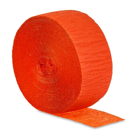 Orange Paper Party Streamer, 150', by Way To Celebrate