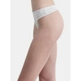 thumbnail image 2 of No Boundaries Cotton Thong Panty, Women’s and Women’s Plus, Sizes S-XXXL, 2 of 3