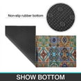 thumbnail image 6 of Brown Traditional Tile Pattern Kitchen Rugs Sets Of 2,Anti Fatigue Kitchen Mat Rugs Non Slip Washable,Decorative Kitchen Floor Mats for Kitchen,Sink,Laundry,17"x30"+17"x47", 6 of 7